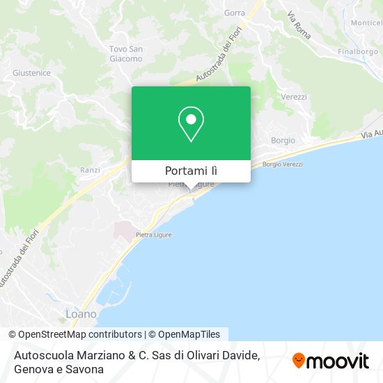Mappa Autoscuola Marziano & C. Sas di Olivari Davide