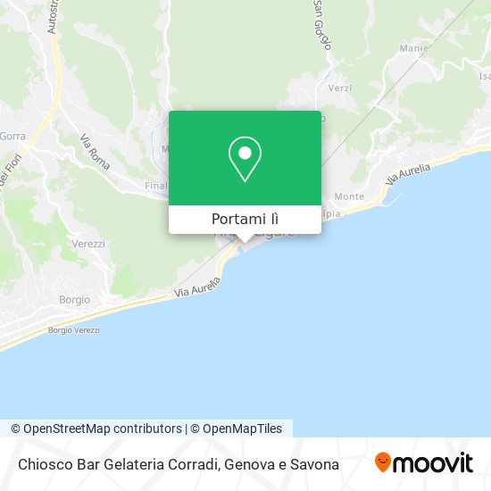 Mappa Chiosco Bar Gelateria Corradi