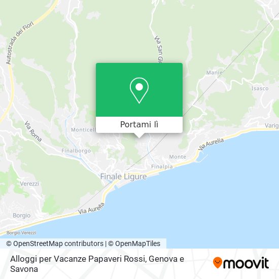 Mappa Alloggi per Vacanze Papaveri Rossi