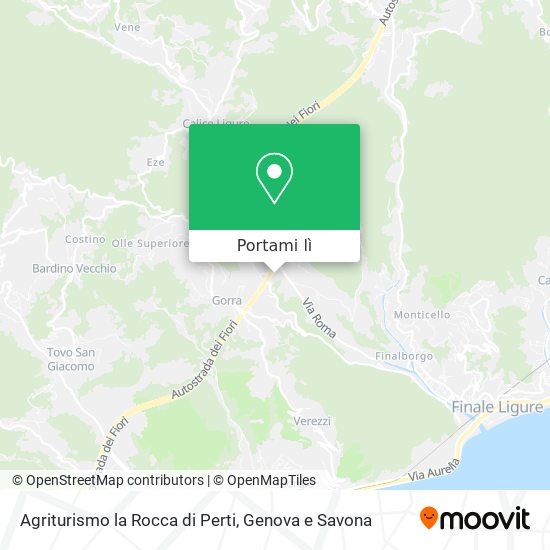Mappa Agriturismo la Rocca di Perti