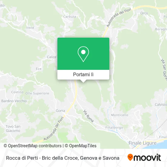 Mappa Rocca di Perti - Bric della Croce