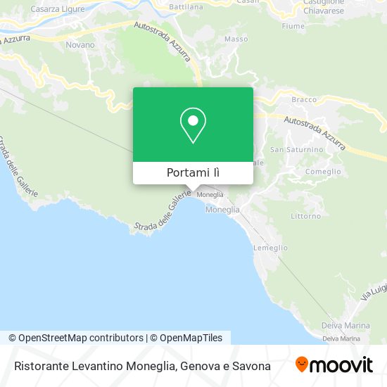 Mappa Ristorante Levantino Moneglia