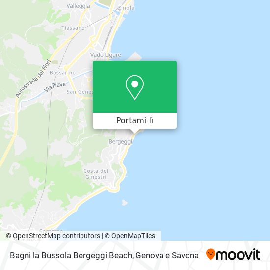 Mappa Bagni la Bussola Bergeggi Beach