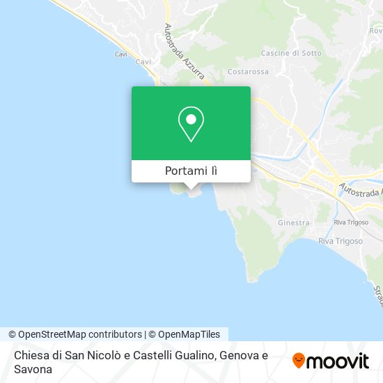 Mappa Chiesa di San Nicolò e Castelli Gualino