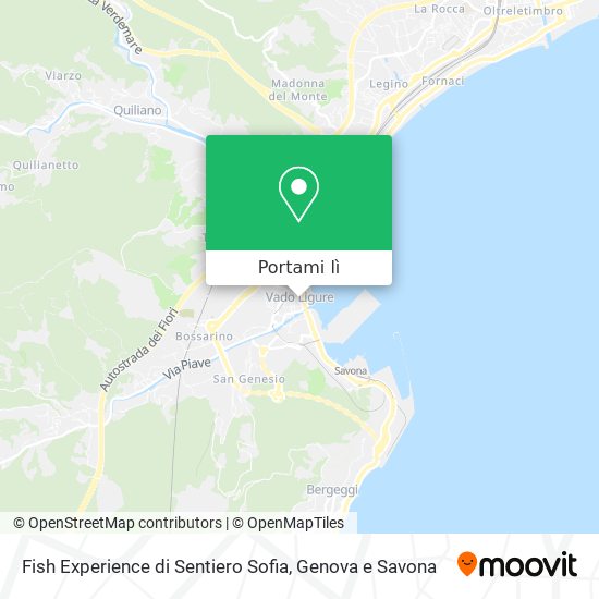 Mappa Fish Experience di Sentiero Sofia