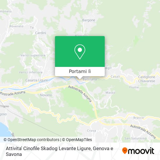 Mappa Attivita' Cinofile Skadog Levante Ligure