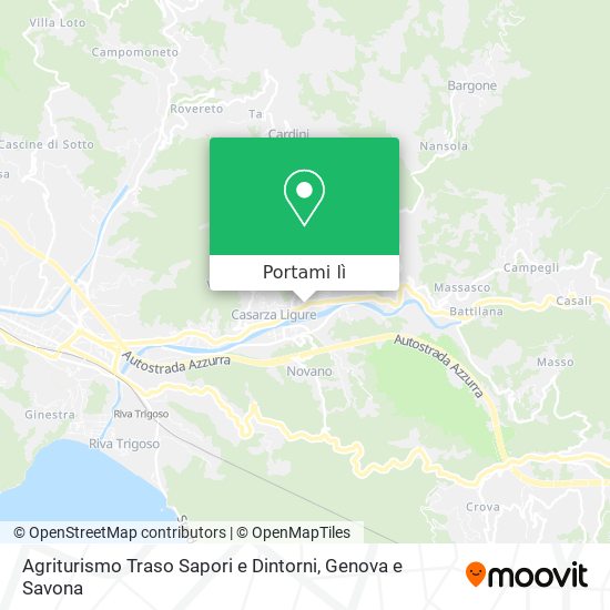 Mappa Agriturismo Traso Sapori e Dintorni