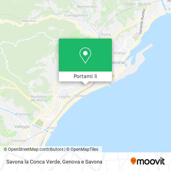 Mappa Savona la Conca Verde