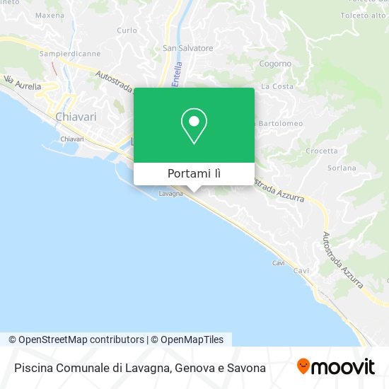 Mappa Piscina Comunale di Lavagna