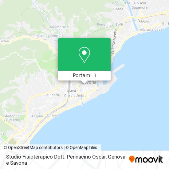 Mappa Studio Fisioterapico Dott. Pennacino Oscar