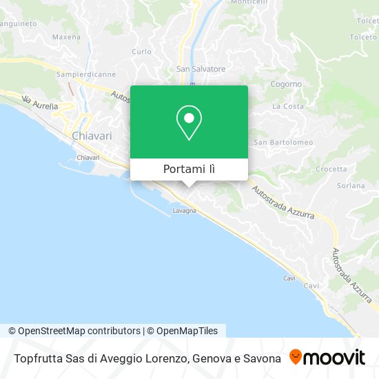 Mappa Topfrutta Sas di Aveggio Lorenzo