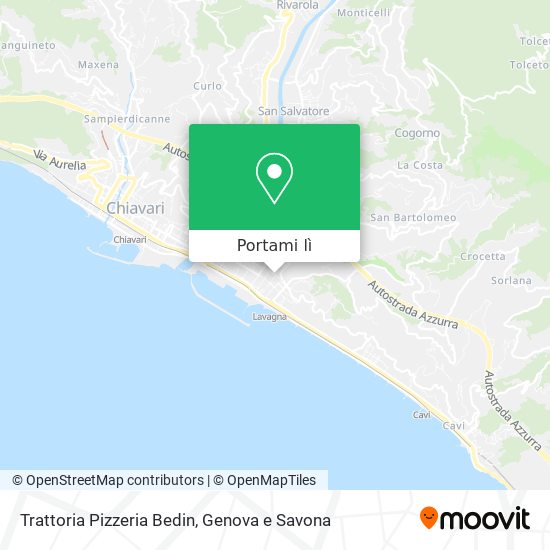 Mappa Trattoria Pizzeria Bedin