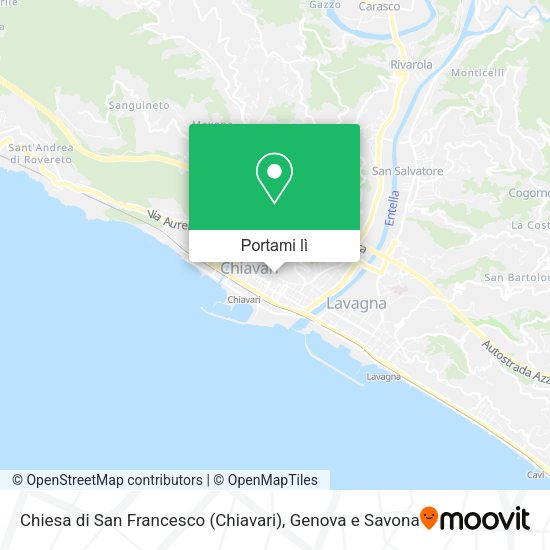 Mappa Chiesa di San Francesco (Chiavari)