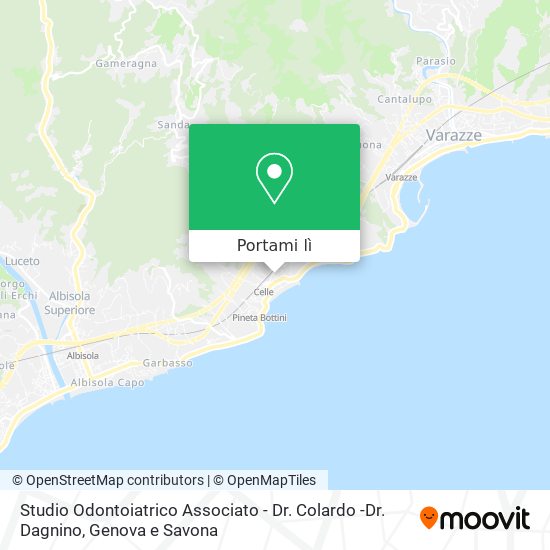 Mappa Studio Odontoiatrico Associato - Dr. Colardo -Dr. Dagnino