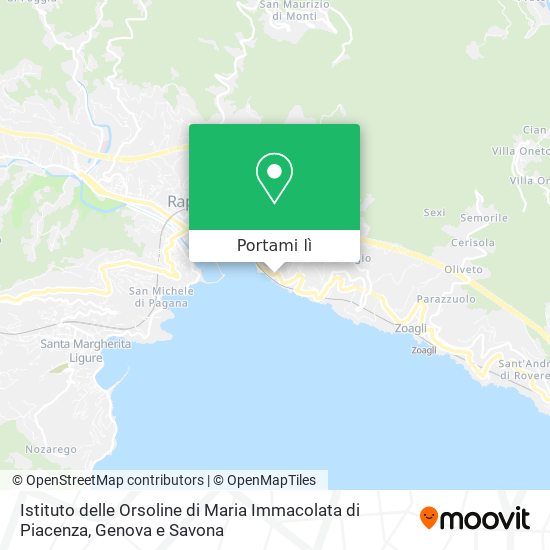 Mappa Istituto delle Orsoline di Maria Immacolata di Piacenza