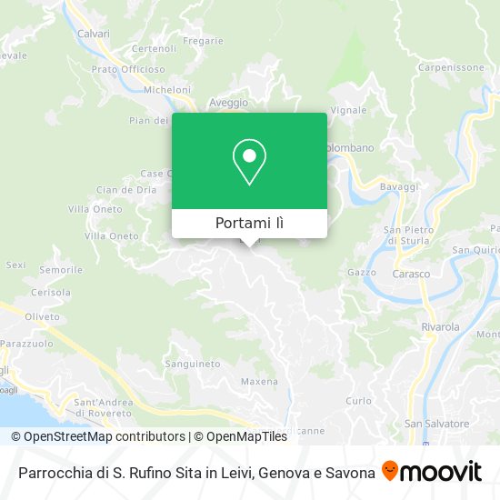 Mappa Parrocchia di S. Rufino Sita in Leivi