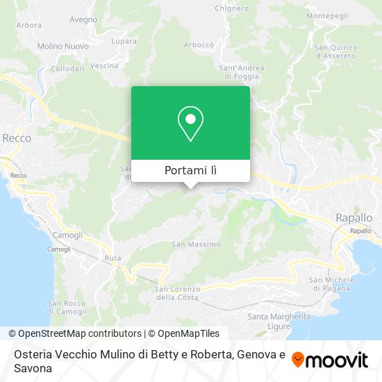 Mappa Osteria Vecchio Mulino di Betty e Roberta