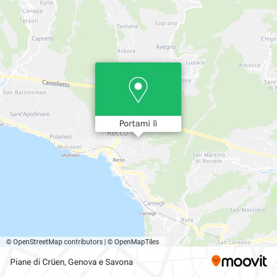 Mappa Piane di Crüen