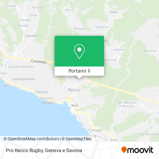 Mappa Pro Recco Rugby