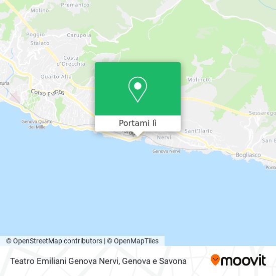 Mappa Teatro Emiliani Genova Nervi