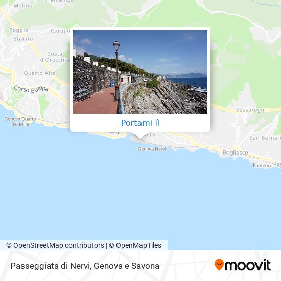 Mappa Passeggiata di Nervi