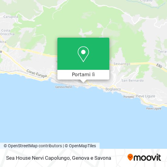 Mappa Sea House Nervi Capolungo