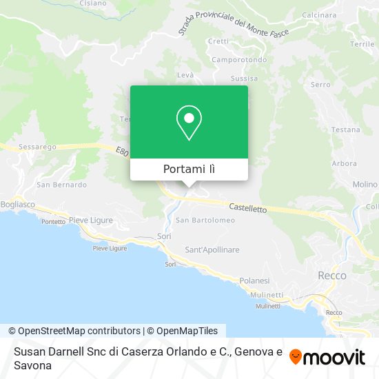 Mappa Susan Darnell Snc di Caserza Orlando e C.