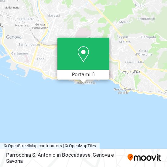 Mappa Parrocchia S. Antonio in Boccadasse