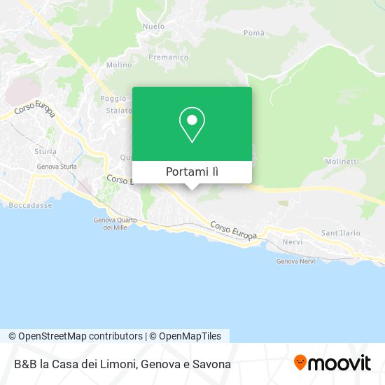 Mappa B&B la Casa dei Limoni