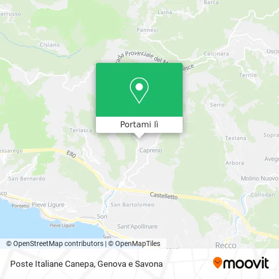 Mappa Poste Italiane Canepa