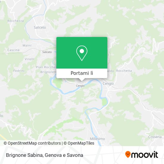 Mappa Brignone Sabina