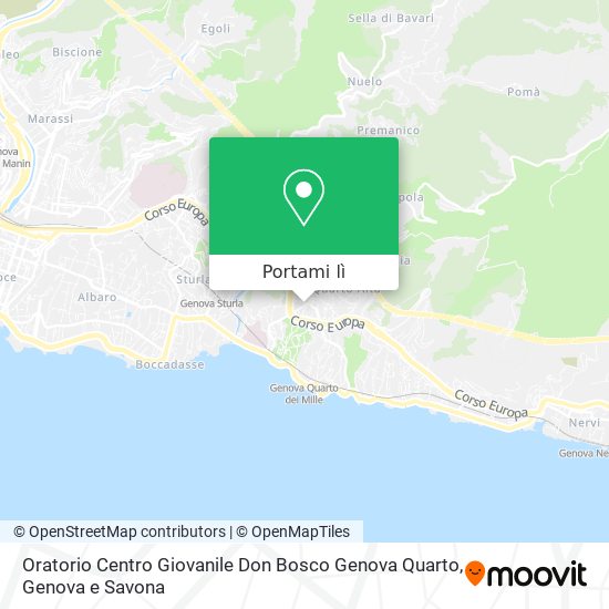 Mappa Oratorio Centro Giovanile Don Bosco Genova Quarto