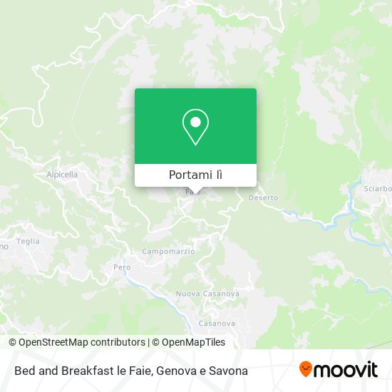 Mappa Bed and Breakfast le Faie