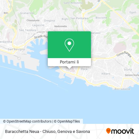 Mappa Baracchetta Neua - Chiuso