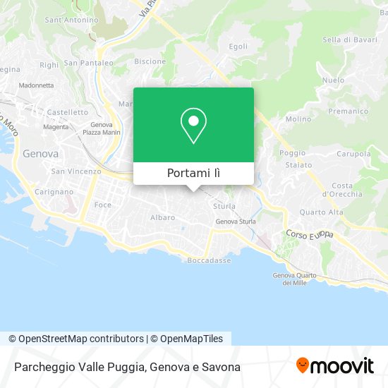 Mappa Parcheggio Valle Puggia