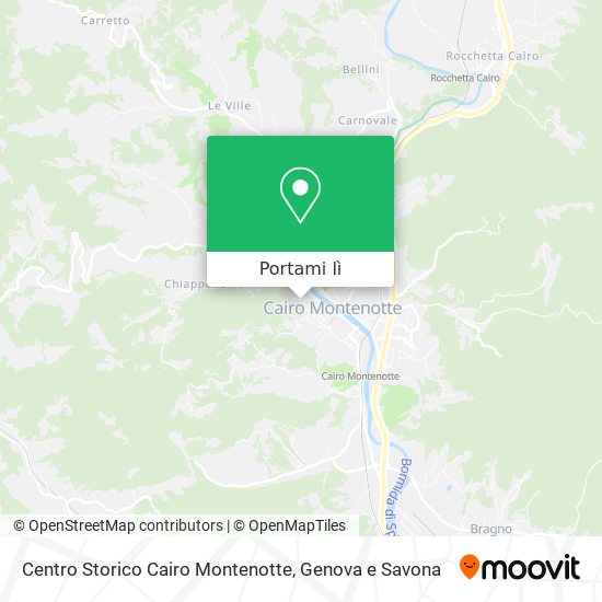 Mappa Centro Storico Cairo Montenotte