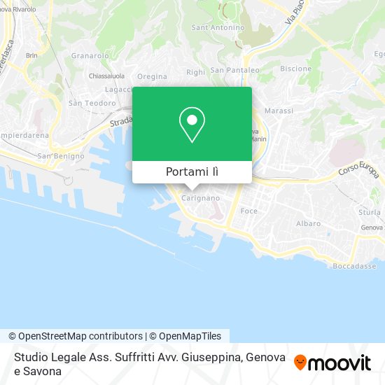 Mappa Studio Legale Ass. Suffritti Avv. Giuseppina