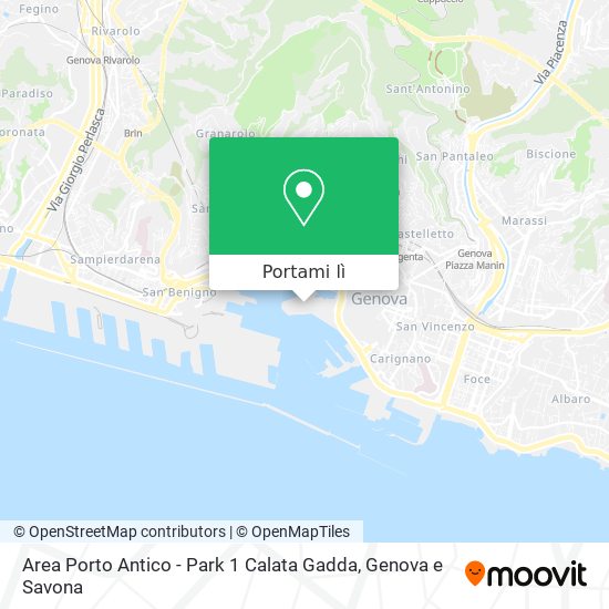Mappa Area Porto Antico - Park 1 Calata Gadda