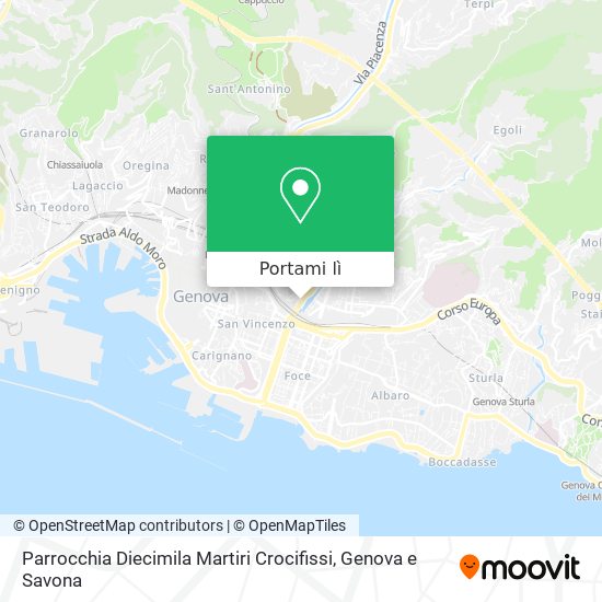 Mappa Parrocchia Diecimila Martiri Crocifissi