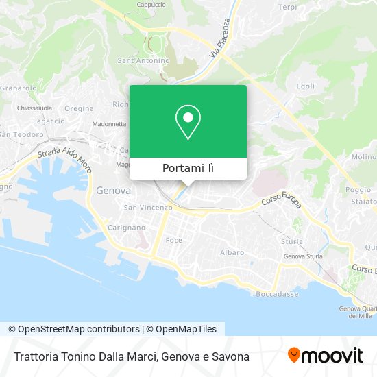 Mappa Trattoria Tonino Dalla Marci