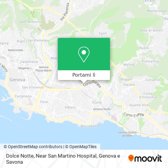Mappa Dolce Notte, Near San Martino Hospital