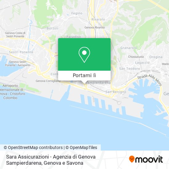 Mappa Sara Assicurazioni - Agenzia di Genova Sampierdarena
