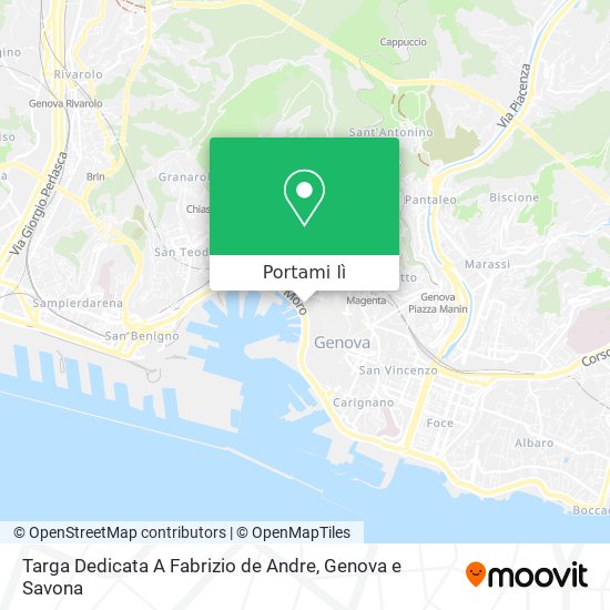 Mappa Targa Dedicata A Fabrizio de Andre