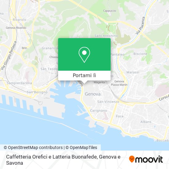 Mappa Caffetteria Orefici e Latteria Buonafede