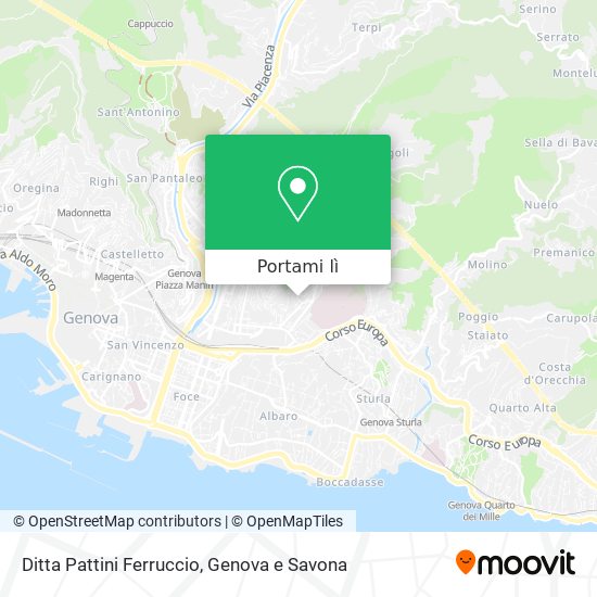 Mappa Ditta Pattini Ferruccio