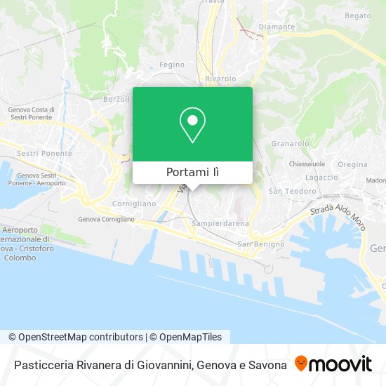 Mappa Pasticceria Rivanera di Giovannini