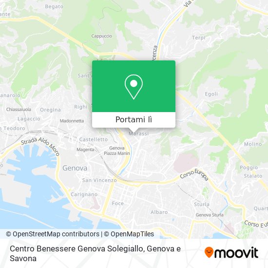 Mappa Centro Benessere Genova Solegiallo