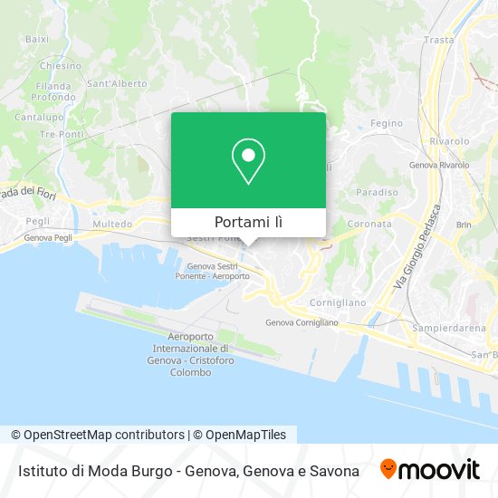 Mappa Istituto di Moda Burgo - Genova