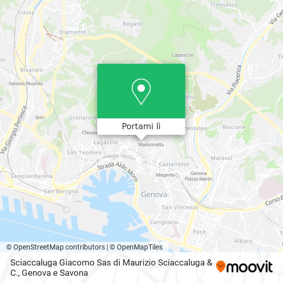 Mappa Sciaccaluga Giacomo Sas di Maurizio Sciaccaluga & C.
