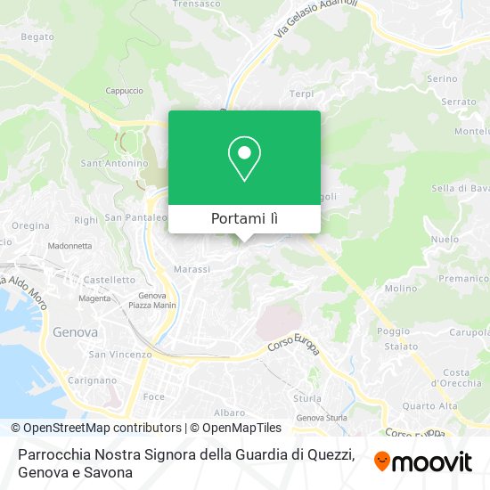 Mappa Parrocchia Nostra Signora della Guardia di Quezzi